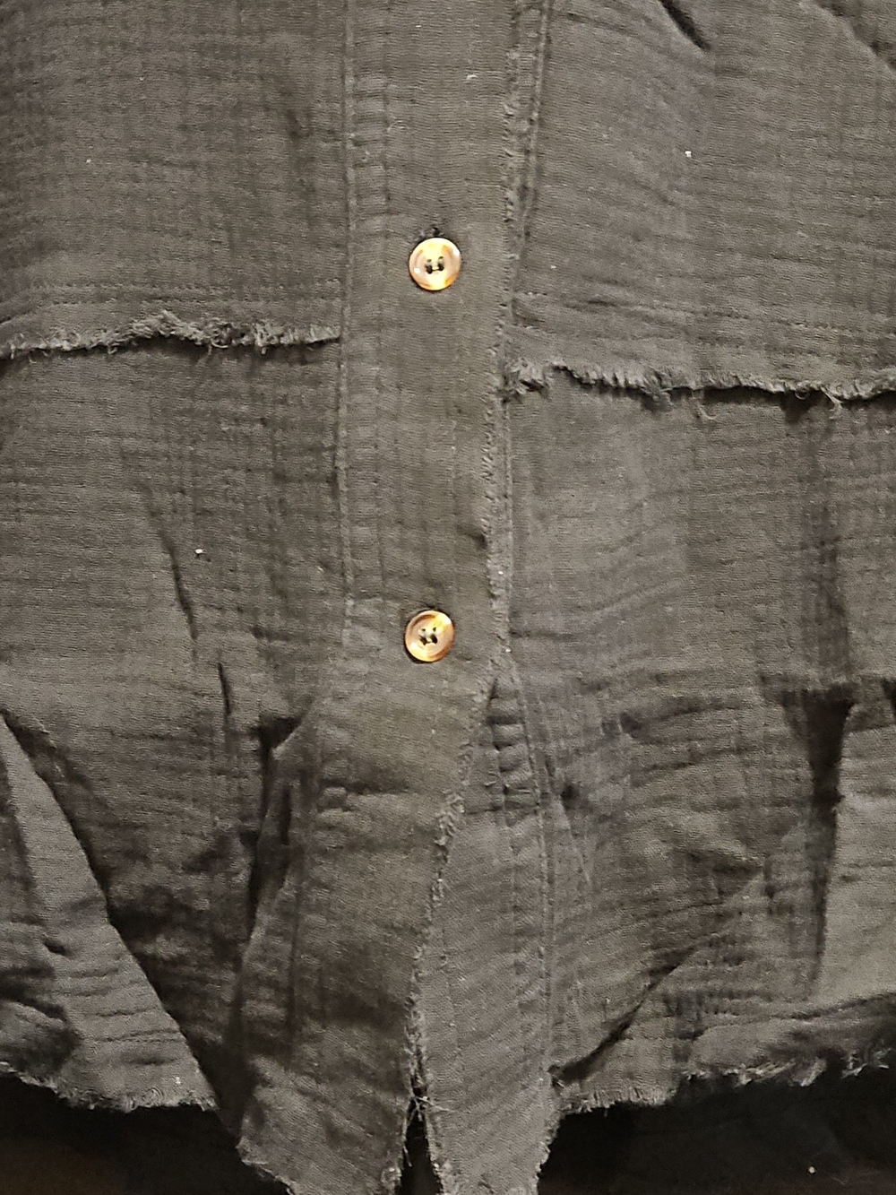 easel Black Button-Front Shacket - Picture 4 of 10